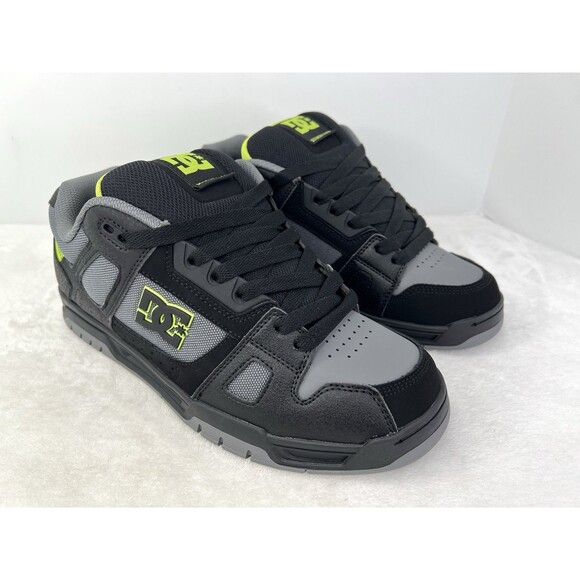 DC Shoes Stag Leather Sneaker Shoes Black Grey Lime Mens 12 New Skateboarding main image 8
